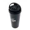 02_17 Oz. Laser Engraved Travel Coffee Tumblers With Handle - Stainless Steel