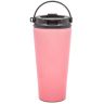 17 Oz. Laser Engraved Travel Coffee Tumblers With Handle Pink - Stainless Steel