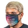 Black Trim Fabric Face Masks - Sublimated Demo - Blank Sublimation