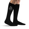 Custom Logo Cotton Socks - Black - Imprint Socks