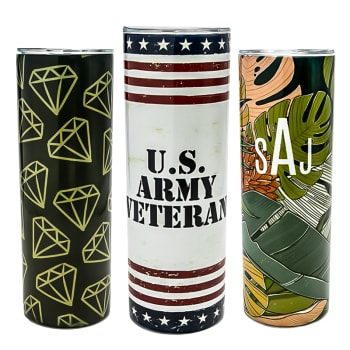 20 Oz. Custom Printed Skinny Stainless Steel Tumblers