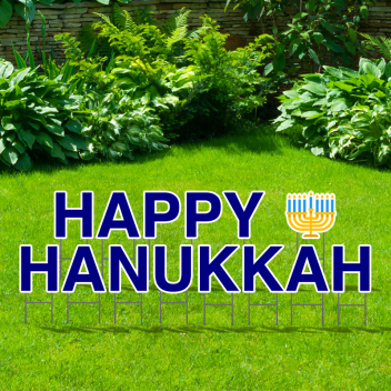 Pre-Packaged Happy Hanukkah Yard Letters