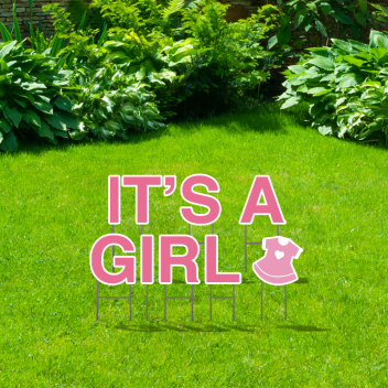 Pre-Packaged It's A Girl Yard Letters