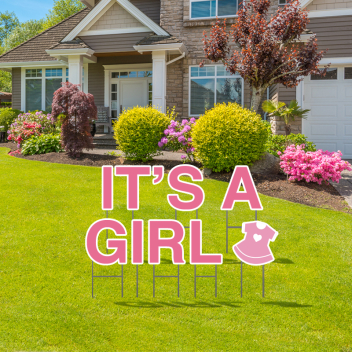 Pre-Packaged It's A Girl Yard Letters