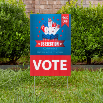 Custom 18" x 12" Vertical Yard Signs