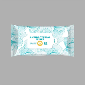 Alcohol Free Antibacterial Wet Wipes In Resealable Pouch - 20 count