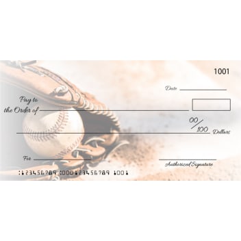 Custom Baseball Glove Big Checks