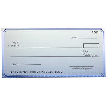 Custom Premium Big Checks 18 x 36 Inch