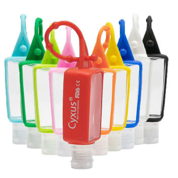Custom Silicone Bottle Holders for 1oz Hand Sanitizers