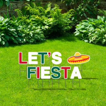 Pre-Packaged Let’s Fiesta Yard Letters