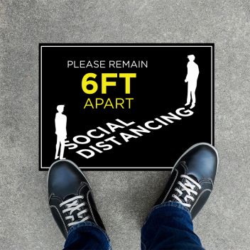 Remain 6ft Apart Social Distancing Stickers