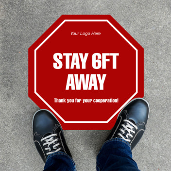 Removable Stop Sign Floor Decals
