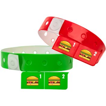 Custom 2-Tab Vinyl Wristbands