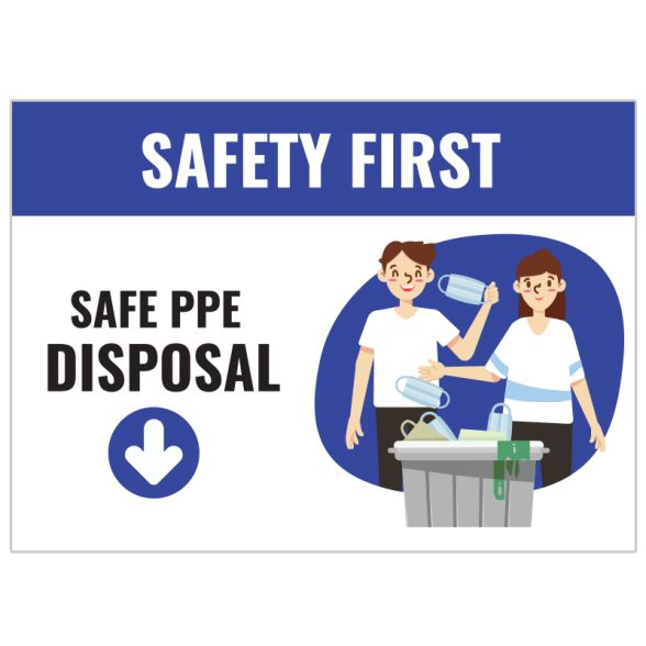 Safe PPE Disposal Stickers