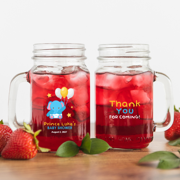 16 Oz Custom Mason Jars With Handles