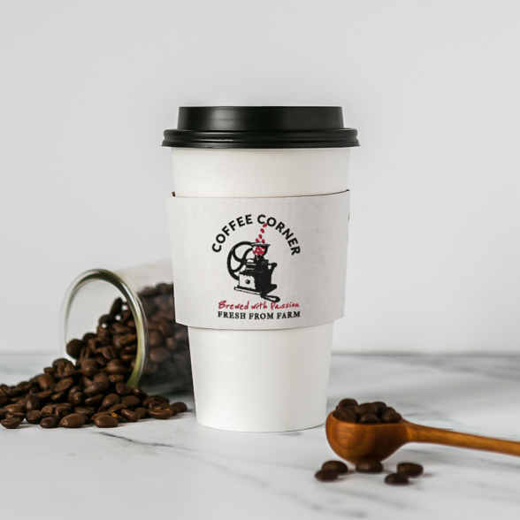 Custom Traditional White Cup Sleeves