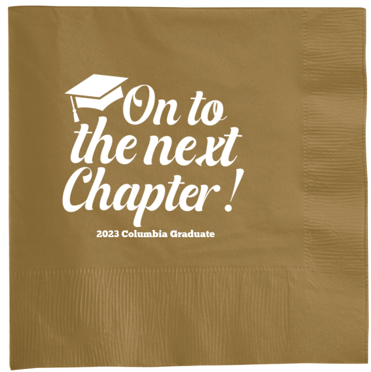 Personalized Onto The Next Chapter Graduation Premium Napkins