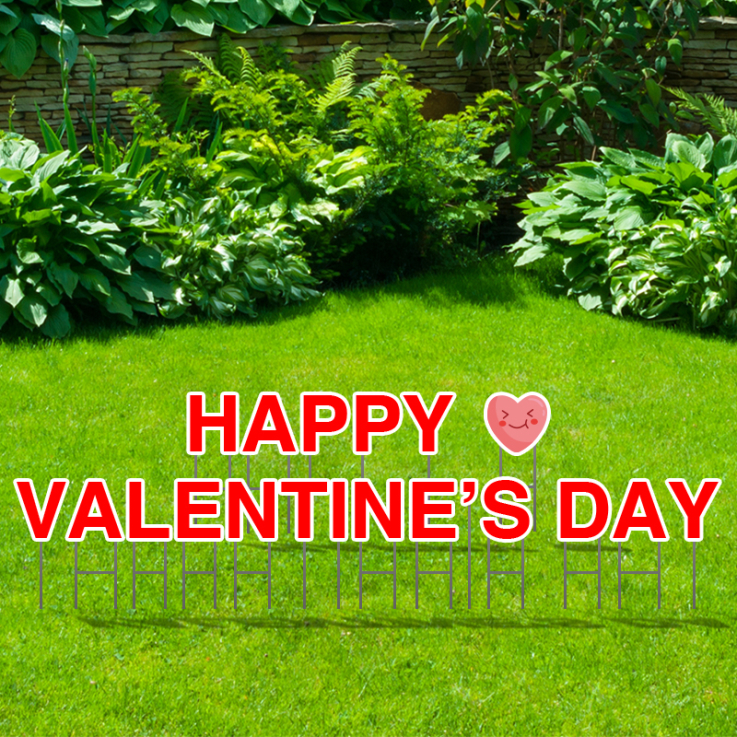 Pre-Packaged Happy Valentines Day Yard Letters - Valentines