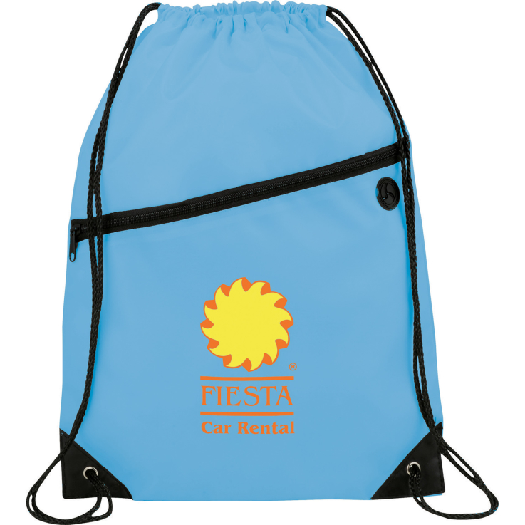 Sports Pack With Front Zipper - Drawstring