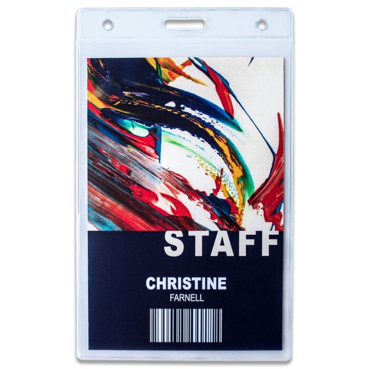 Vertical 6 X 4 Inch Badge Holder - 