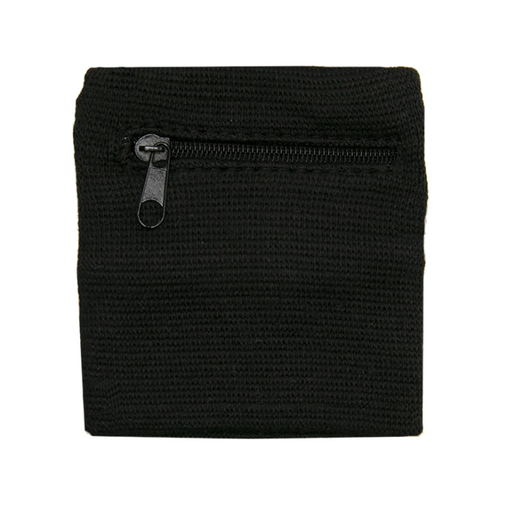 08. Zipper Sports Wristband Wallet Pouch Black - Purse