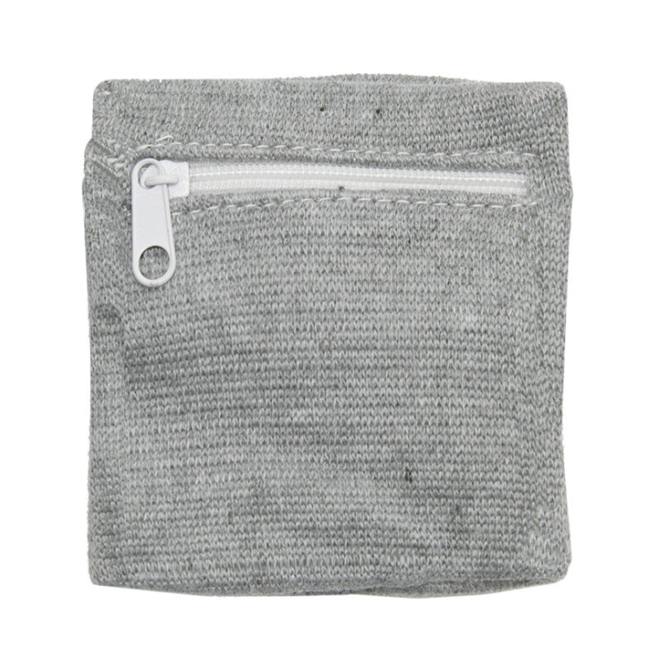 14. Zipper Sports Wristband Wallet Pouch Grey - Pocket