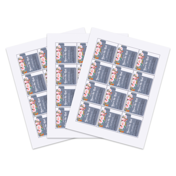 2.125  x 2.125 Inch Custom Lip Balm Label Sheets - Tin Container