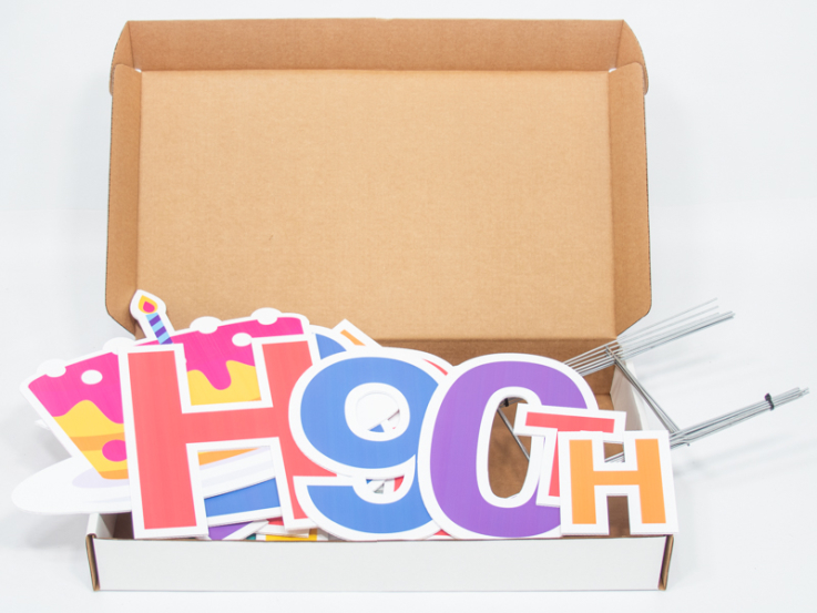 Pre-Packaged Happy 90th Birthday Yard Letters - Birthday