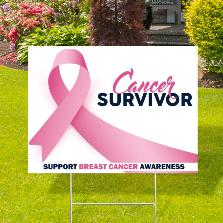 Breast Cancer Survivor Yard Signs - Breast Cancer Awareness