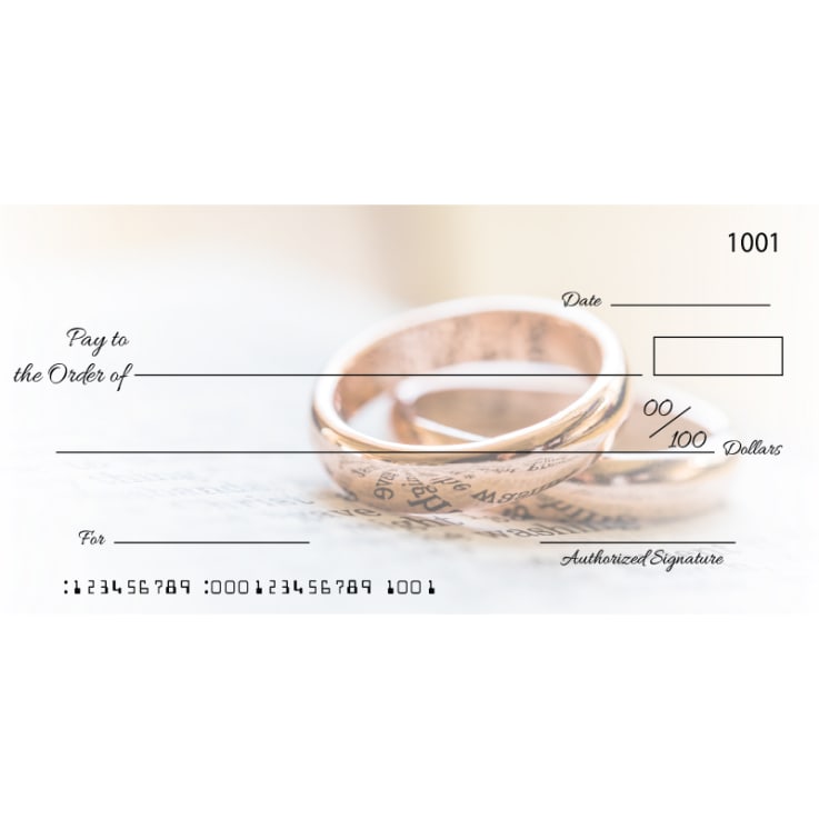 Custom Wedding Ring Big Checks - 