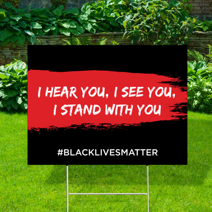 I Stand With You Yard Signs - Black