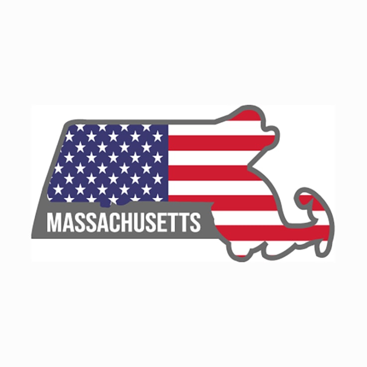 Massachusetts Stock Lapel Pins - Massachusetts