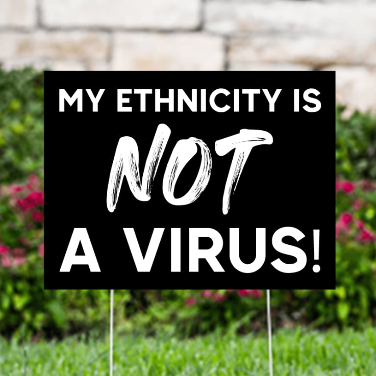My Ethnicity Is Not A Virus Yard Signs - Aapi Hates Yard Signs