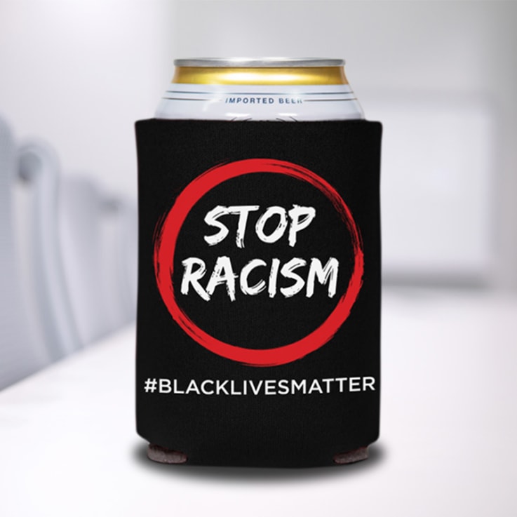 Stop Racism Can Coolers - Black