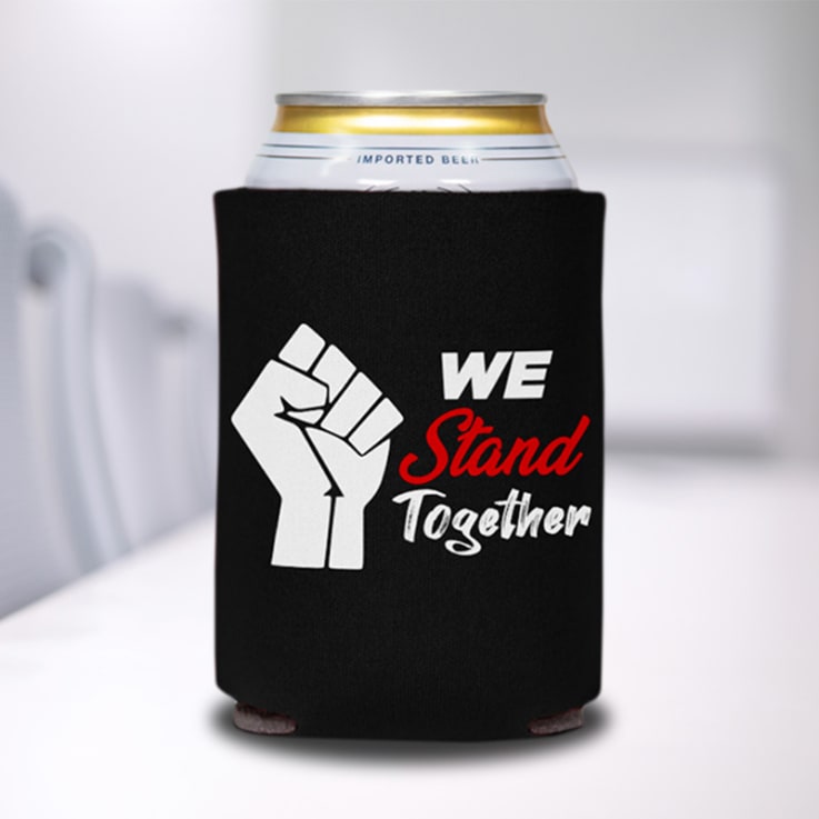 We Stand Together Can Coolers - Black