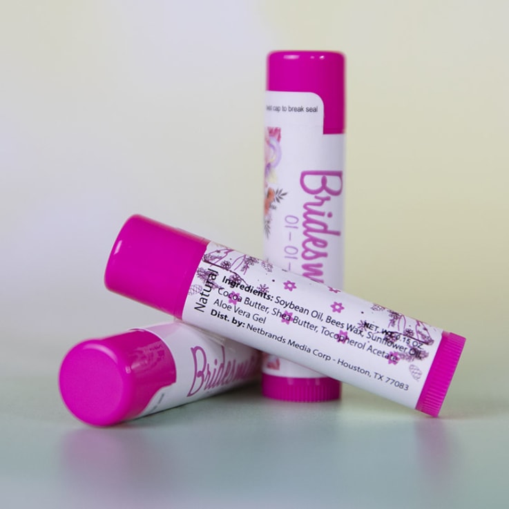 Hot Pink Natural Beeswax Lip Balm with Full Imprint Colors - Sunscreen