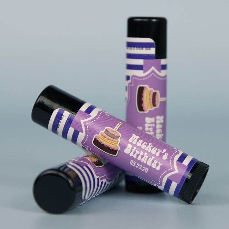 Black Natural Lip Balm in Black Tube with Full Imprint Colors - Beauty Aids-skin
