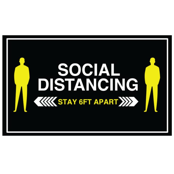 Stay Apart Rectangle Social Distancing Stickers - Stay Apart