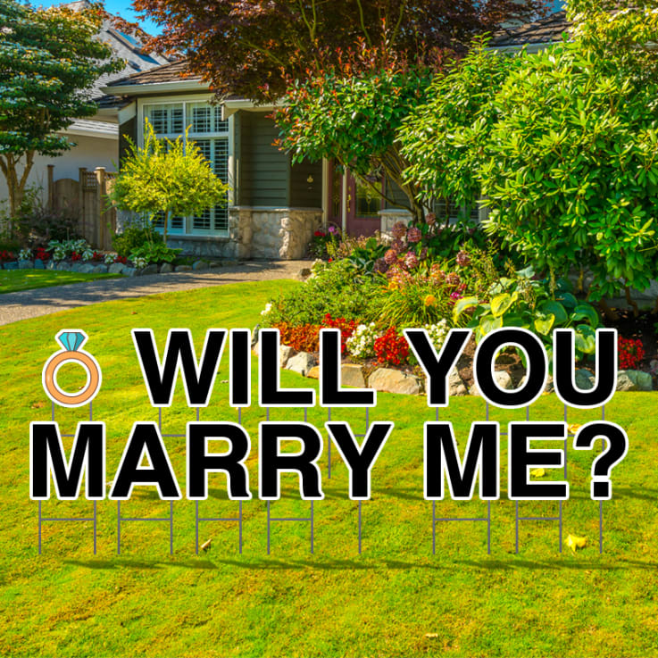 Will You Marry Me Yard Letters - Engagement