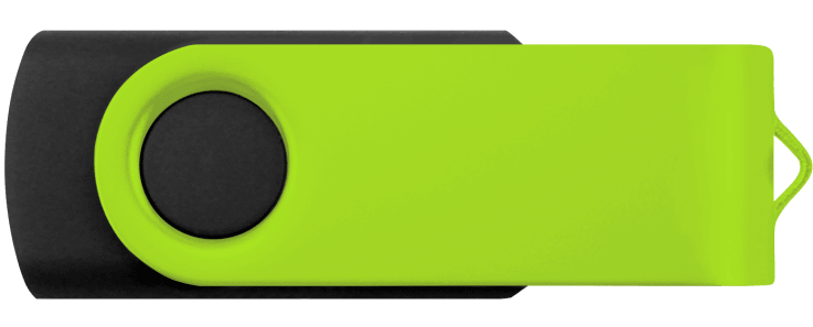 Black - Lime Green 375 - Flash Drive