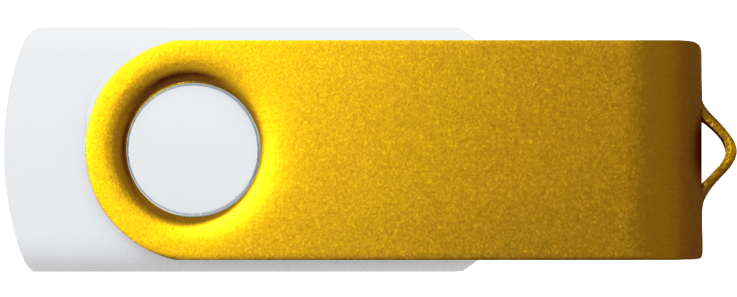 White - Gold 1245 - Flash Drive