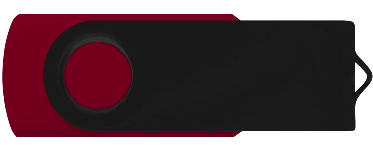 Burgundy - Black - Flash Drive