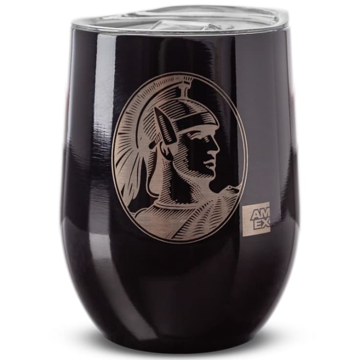 12 Oz. Laser Engraved Stainless Steel Wine Tumblers - Travel Mugs