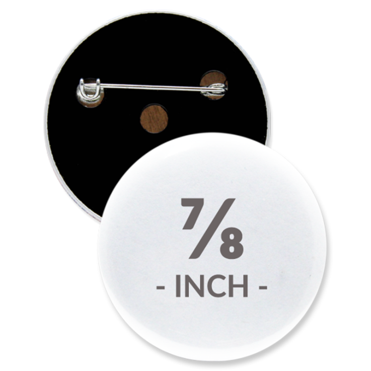 7/8 Inch Round Custom Buttons - Imprint Buttons