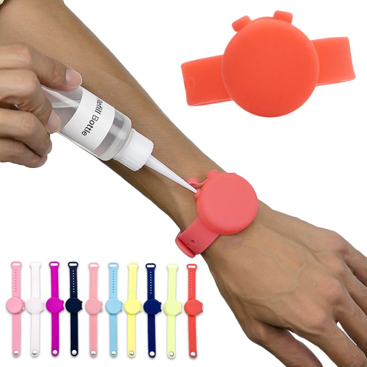 Adjustable Hand Sanitizer Dispenser Silicone Wristbands - 