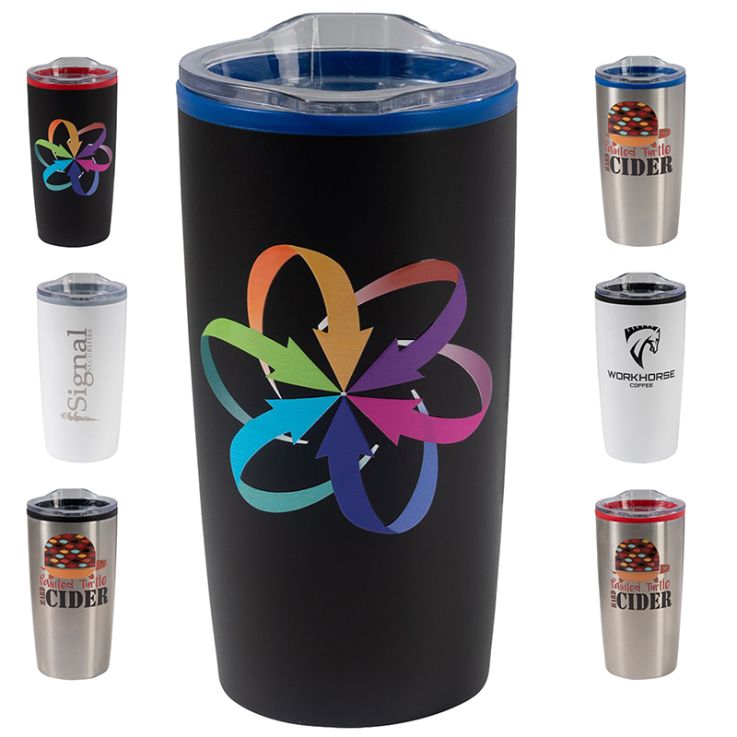 Color Splash Economy 20 Oz Stainless Steel Tumblers - Full Color - 