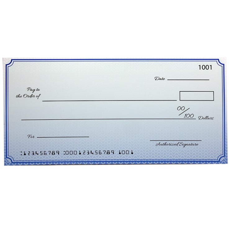 Custom Premium Big Checks 18 X 36 Inch - Big Checks