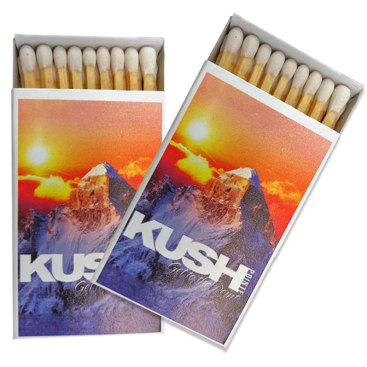 Full Color Matchboxes With 23 2-Inch Matchsticks - Custom Match Box
