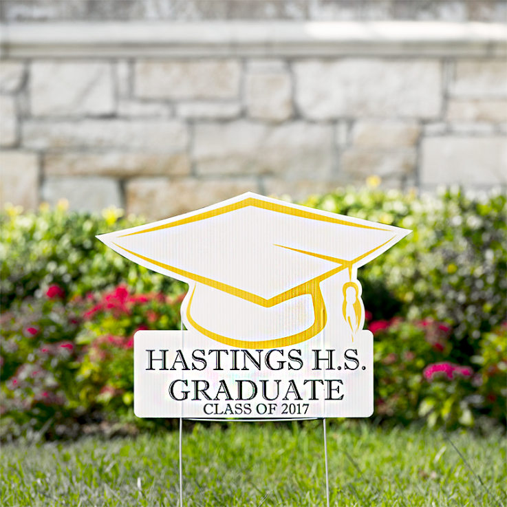 Graduation Hat Yard Signs - 