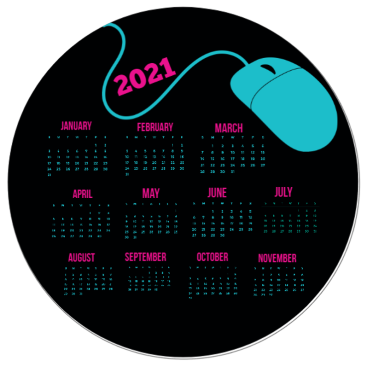 Mouse Pad Calendar 2021 #123393 - Computer Accessories